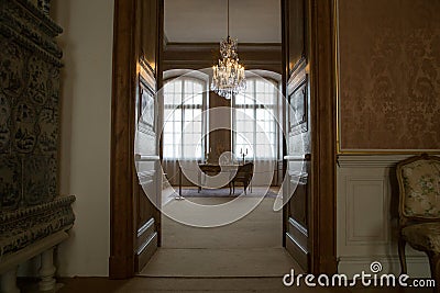 The antechamber of the Duchessâ€™s apartments in Rundale Palace, Latvia Stock Photo